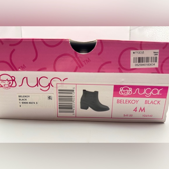 Sugar Belekoy Black Ankle Boots for Girls Size 4 Never Worn in Original Box. - Picture 10 of 11